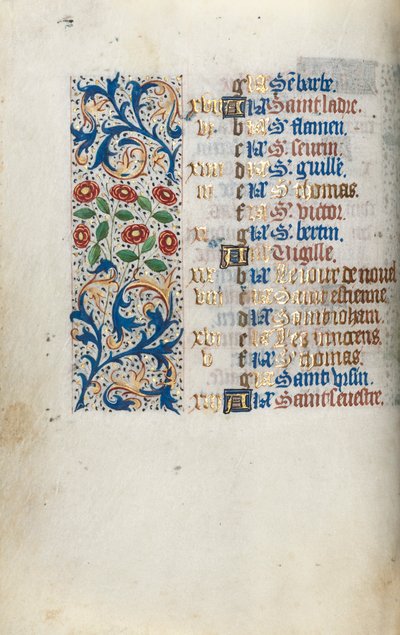 Timebog Brug af Rouen: fol. 12v, c. 1470. af Master of the Geneva Latini