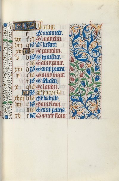 Timebog Brug af Rouen: fol. 51r, c. 1470. af Master of the Geneva Latini