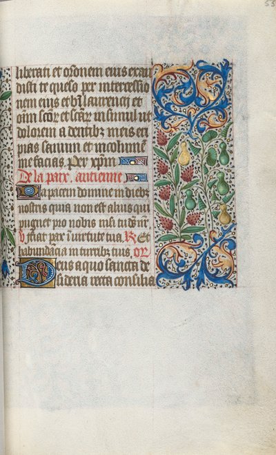 Timebog Brug af Rouen: fol. 55r, ca. 1470. af Master of the Geneva Latini