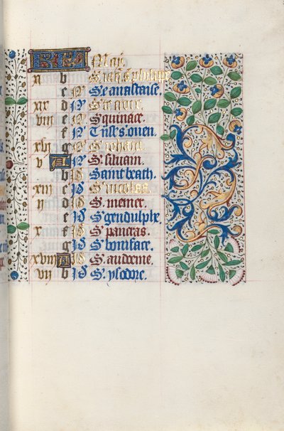 Timebog Brug af Rouen: fol. 5r, c. 1470. af Master of the Geneva Latini