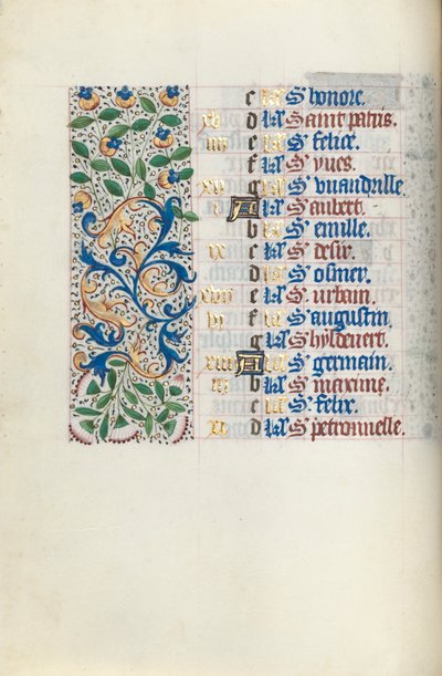 Timebog Brug af Rouen: fol. 5v, c. 1470. af Master of the Geneva Latini