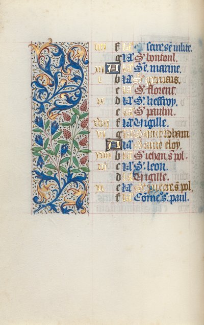 Timebog Brug af Rouen: fol. 6v, c. 1470. af Master of the Geneva Latini