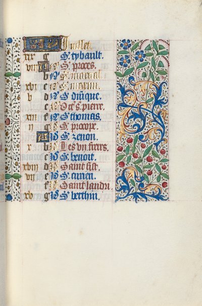 Timebog Brug af Rouen: fol. 7r, c. 1470. af Master of the Geneva Latini