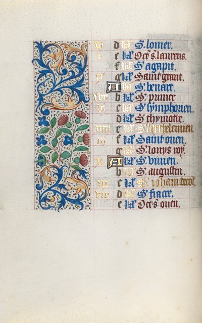 Timebog Brug af Rouen: fol. 8v, c. 1470. af Master of the Geneva Latini