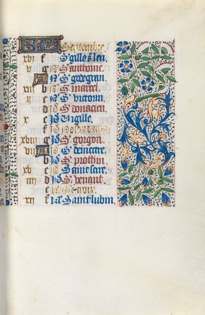 Timebog Brug af Rouen: fol. 9r, c. 1470. af Master of the Geneva Latini