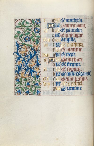 Timebog Brug af Rouen: fol. 9v, c. 1470. af Master of the Geneva Latini