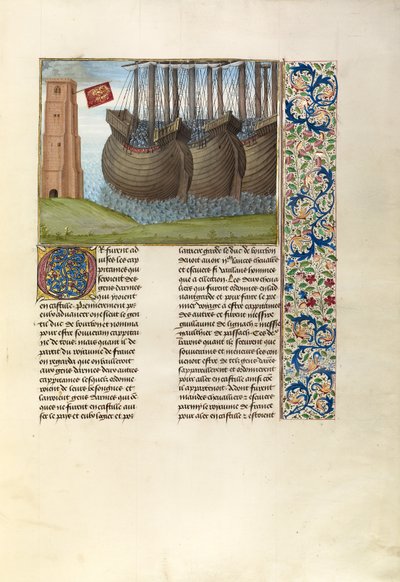 Den engelske flåde i flamsk farvand af Master of the Getty Froissart