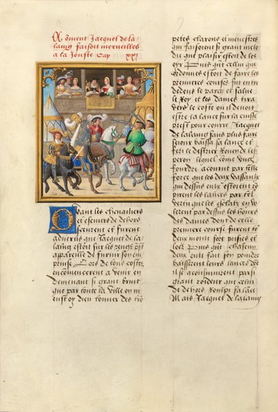 Jacques de Lalaing ankommer til en dyst med greverne af Maine og Saint Pol af Master of the Getty Lalaing