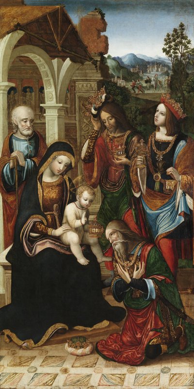 The Adoration of the Magi, ca. 1503-10 (olie på panel) af Master of the Glasgow Adoration
