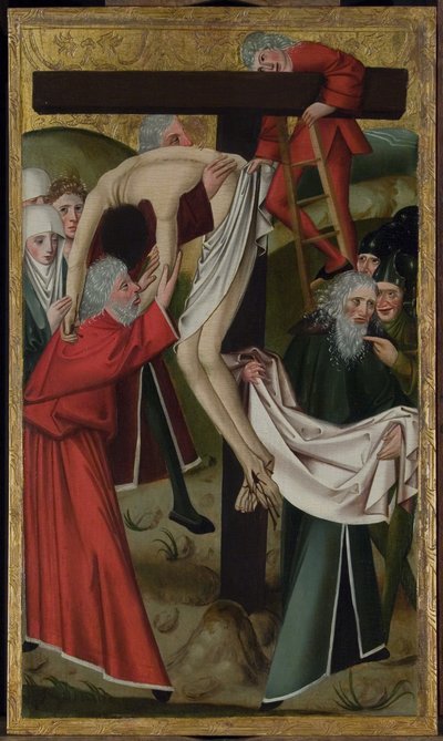 Afsætningen (olie på panel) af Master of the Hanover Marktkirche Altar
