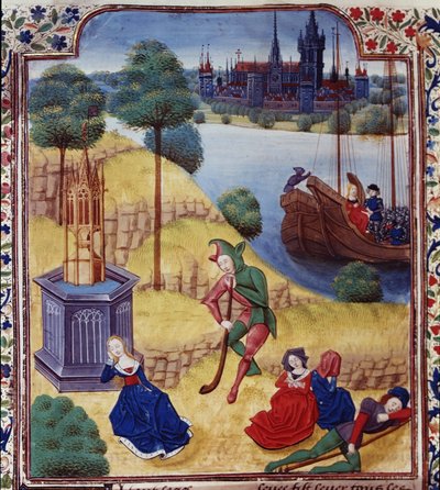 Tilføj 35322 fol.227v Ephigenia og Cimone, fra Giovanni Boccaccios (1313-75) 