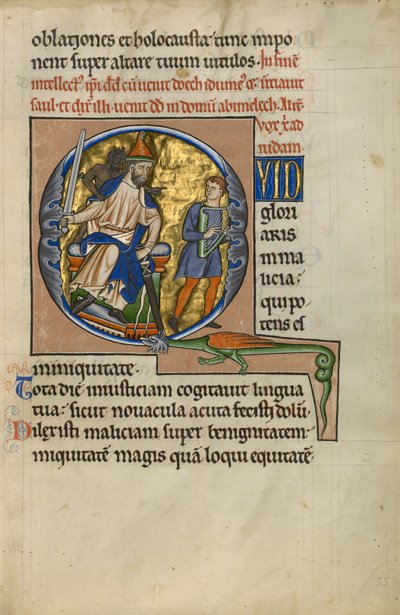 Første spørgsmål: David før Saul af Master of the Ingeborg Psalter