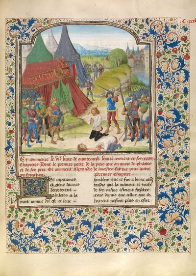 Henrettelsen af Philotas af Master of the Jardin de vertueuse consolation