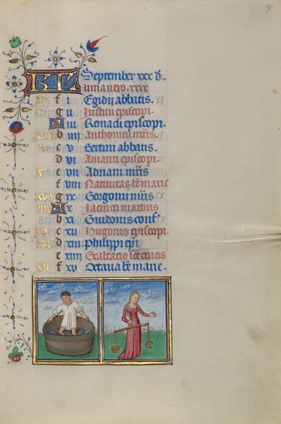 Kalenderside for september; At lave vin; Vægten af Master of the Lee Hours