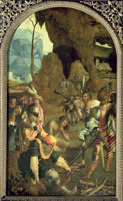 Johannes evangelistens martyrium, ca. 1525 af Master of the Legend of St. John the Evangelist
