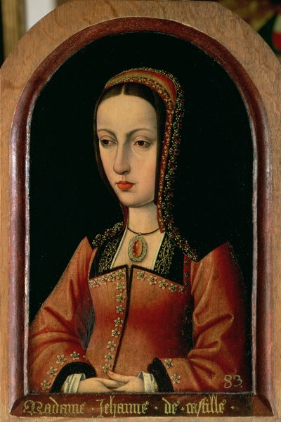 Joanna eller Juana "The Gale" af Castilla (1479-1555) datter af Ferdinand II af Aragon (1452-1516) og Isabella "The Catholic" af Castilla (1474-1504) af Master of the Legend of St. Madeleine
