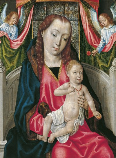 Jomfruen og Barnet af Master of the Legend of St. Ursula
