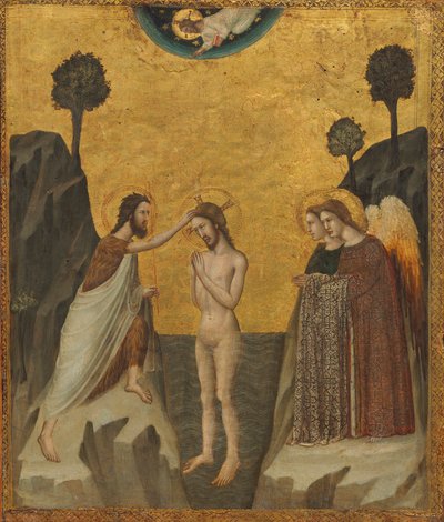 The Baptism of Christ, ca. 1330/1340 (tempera på panel) af Master of the Life of Saint John the Baptist