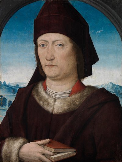 Portræt af en lærd af Master of the Life of the Virgin
