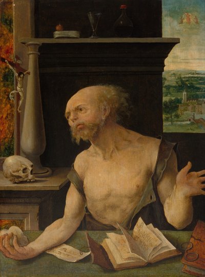 Sankt Hieronymus i anger, 152530. af Master of the Lille Adoration