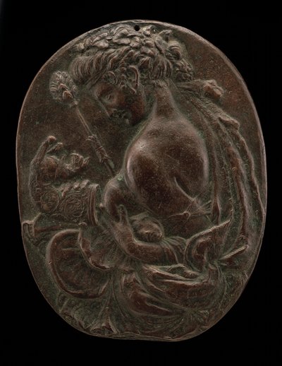 En Bacchante, slutningen af det 15. eller begyndelsen af det 16. århundrede. af Master of the Martelli Mirror