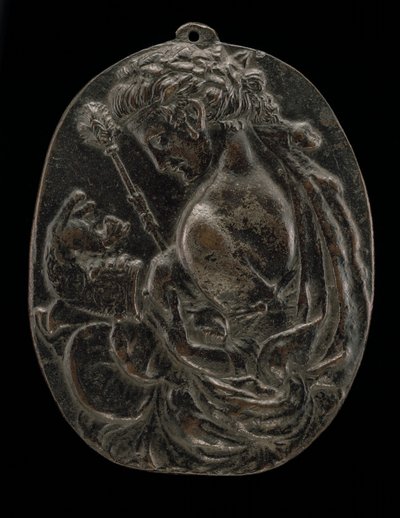 En Bacchante, slutningen af det 15. eller begyndelsen af det 16. århundrede. af Master of the Martelli Mirror