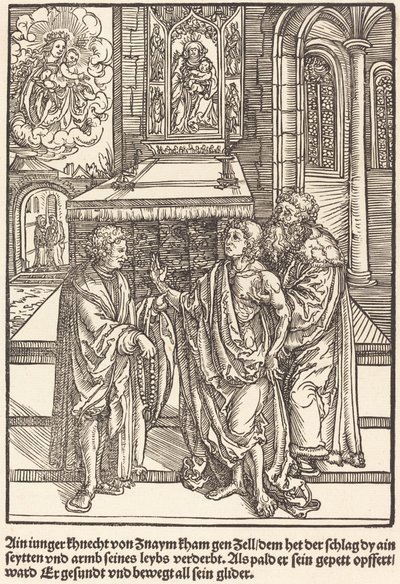 En ung Khnacht af Znaym... af Master of the Miracles of Mariazell