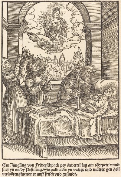 En unge af Friderschpach... af Master of the Miracles of Mariazell