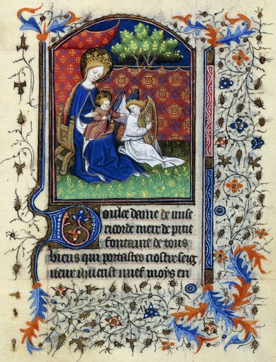 Kronet jomfru, c.1430-1440 af Master of the Munich Golden Legend