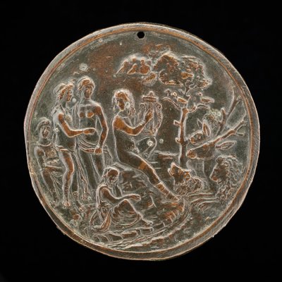Orpheus Playing to the Animals, fjerde kvartal 1400-tallet. af Master of the Orpheus Legend