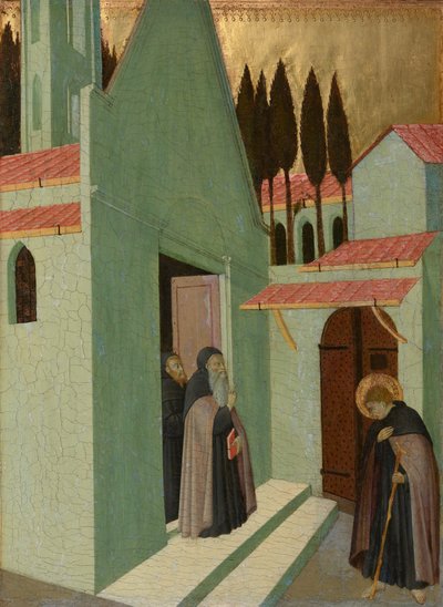 Sankt Antonius forlader sit kloster, ca. 1430-1435 (tempera på poppelpanel) af Master of the Osservanza