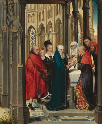 Præsentationen i templet, ca. 14701480. af Master of the Prado Adoration of