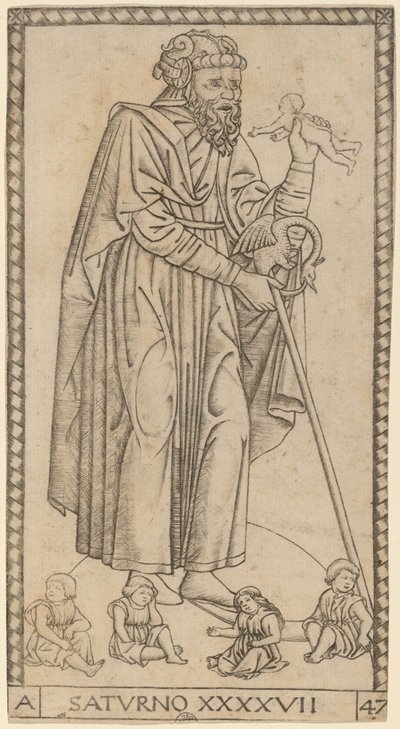 Saturno (Saturn) af Master of the S Series Tarocchi