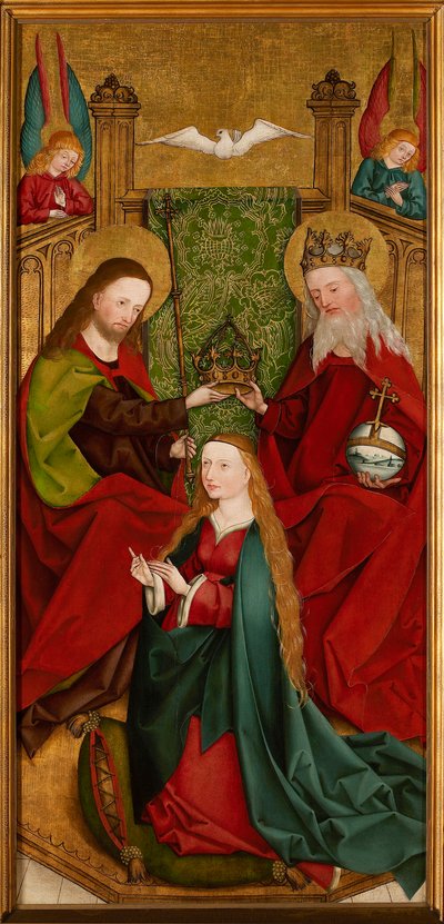 Kroningen af den hellige jomfru Maria, ca 1485-1490. af Master of the Sacristy of Kaufbeuren