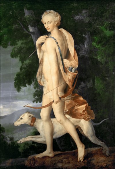 Jægerinden Diana af Master of the School of Fontainebleau