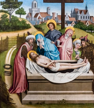 Kristi gravlæggelse, ca. 1450/55 (Tempera og olie på grantræ) af Master of the Sterzing Altarpiece