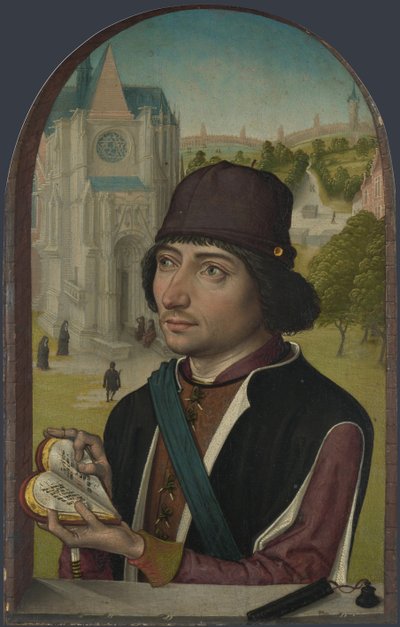 Portræt af en ung mand, ca. 1480 af Master of the View of St. Gudule