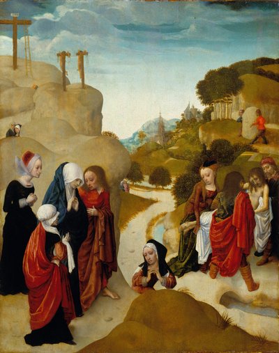 Kristi gravlæggelse, ca. 1490 (olie på panel) af Master of the Virgo Inter Virgines