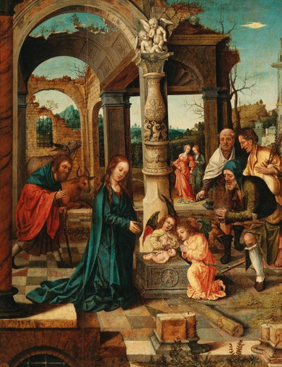 Master Von Groote - Tilbedelse ved hyrderne af Master of the von Groote Adoration