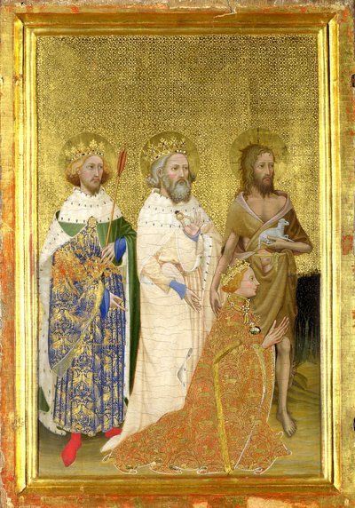 Richard II af England med sine skytshelgener (Venstre indvendige panel af Wilton Diptykon) af Master of the Wilton Diptych