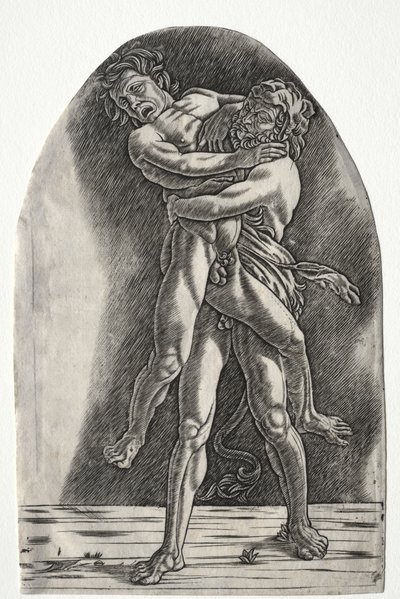 Herkules og Antaeus, ca. 1510. af Master of the Year 1515