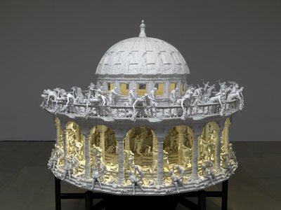 All Things Fall, 2014 (Stål, aluminium, gips, harpiks, LED-lys, motor) af Mat Collishaw