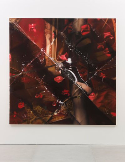 Black Garter, 2012 (olie på lærred) af Mat Collishaw