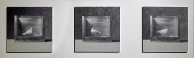 Operant Conditioning Chamber 3, 2022 (olie på aluminiumspanel) af Mat Collishaw