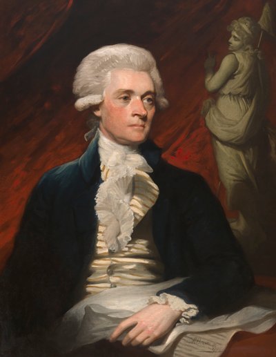 Thomas Jefferson, 1786. af Mather Brown