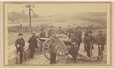 General Sherman og hans stab før Atlanta, 19. juli 1864 af Mathew B. Brady