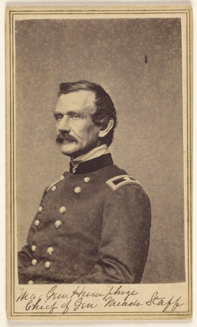 Generalmajor [Andrew Atkinson] Humphreys. Chef for general Meades stab. af Mathew B. Brady
