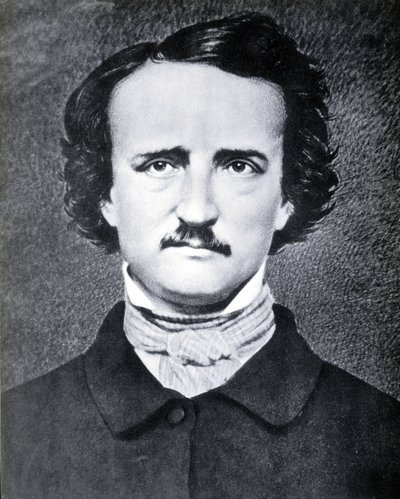 Portræt af den amerikanske forfatter Edgar Allan Poe (1809 - 1849) fotografi af Brady i det 19. århundrede. af Mathew B. Brady