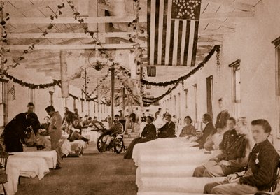 Army Hospital nær Washington, D.C., 1861-65 af Mathew B. Brady