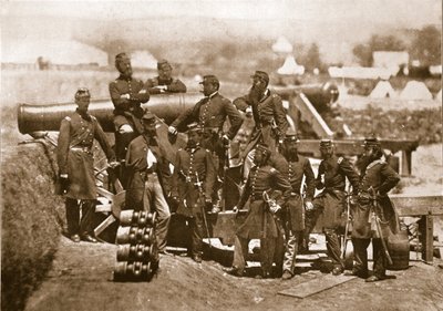 General Corcoran (yderst til venstre) og officerer for de 69. New York Volunteers, 1861-65 af Mathew B. Brady